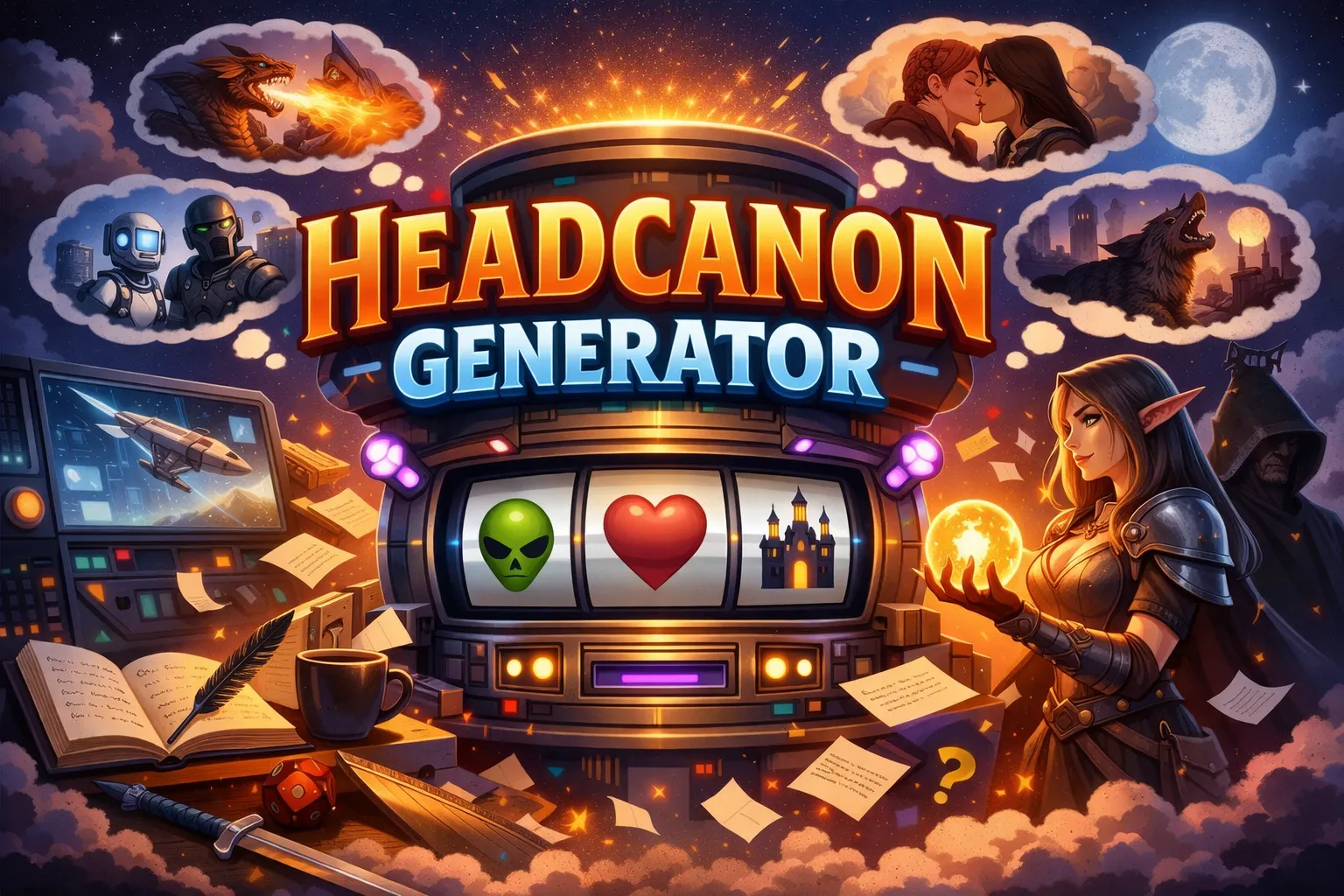 Headcanon Generator - Create fanfiction headcanons for any character or fandom