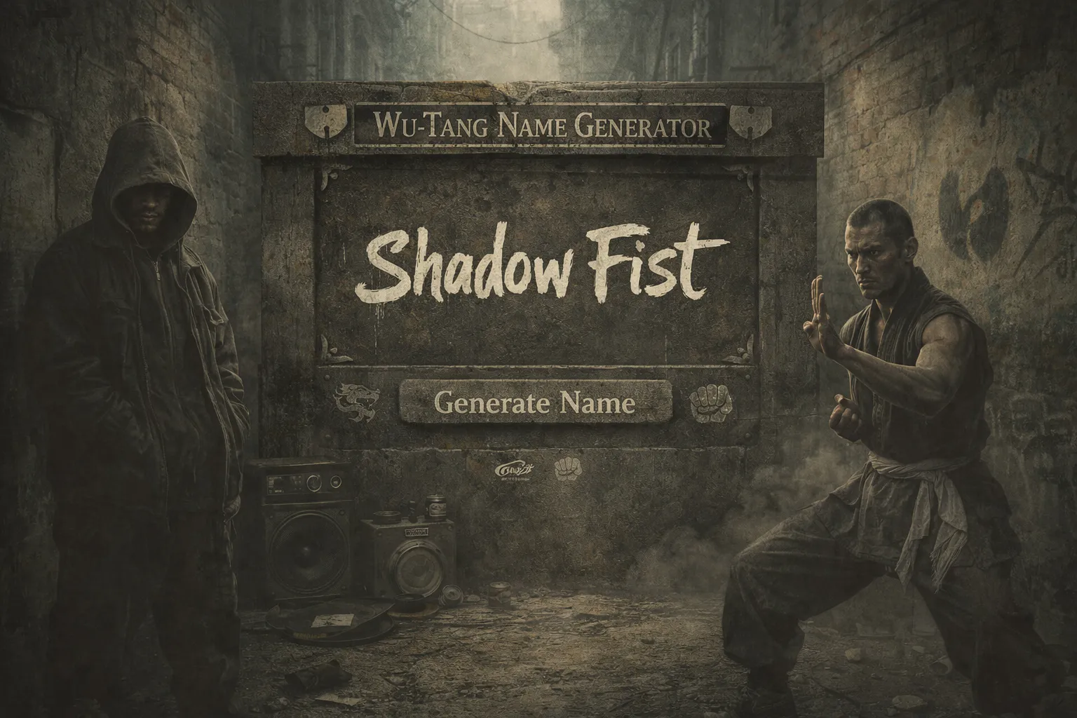Wu Tang Name Generator — create your unique Wu-Tang Clan style rap name